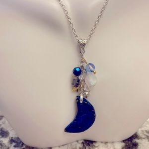 Celestial Pendant Necklace - Blue Lapis Lazuli